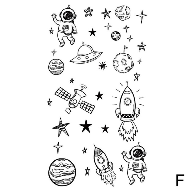 Minimalist Waterproof Temporary Tattoo Stickers, Semi-Permanent, Long-Lasting, Waterproof, Rub-Resistant, Realistic Tattoo Colors, Won't Fade. 1pc